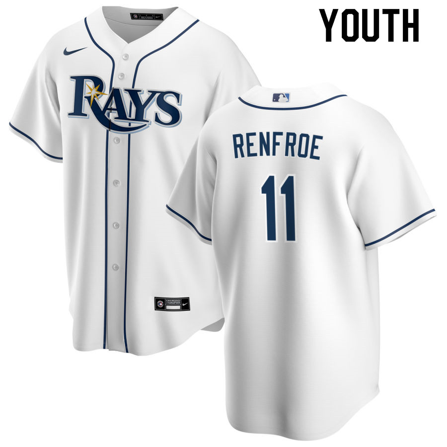 Nike Youth #11 Hunter Renfroe Tampa Bay Rays Baseball Jerseys Sale-White